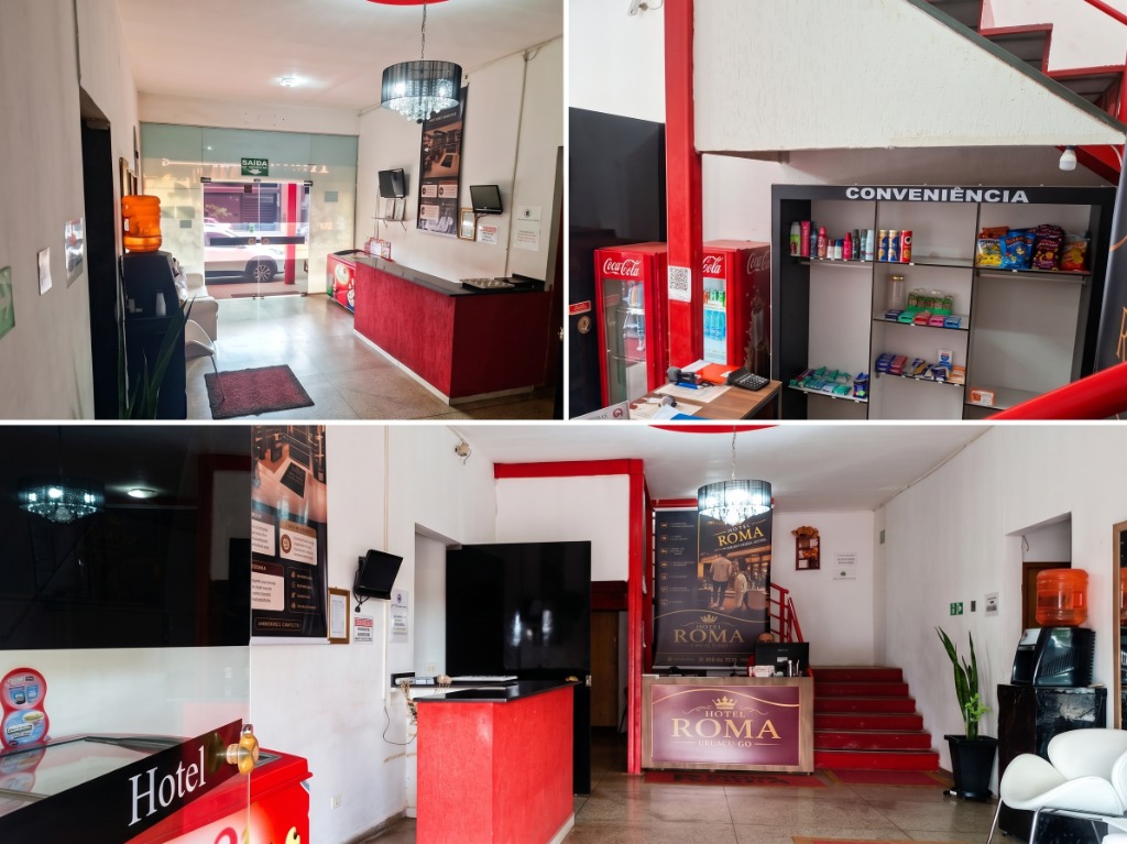 Recepção, Hall e Loja de Conveniência do Hotel Roma